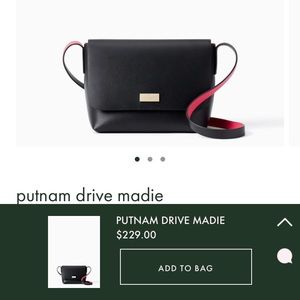 Kate Spade Putnam Drive Madie Black Leather Purse